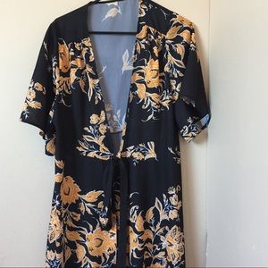 Floral wrap dress